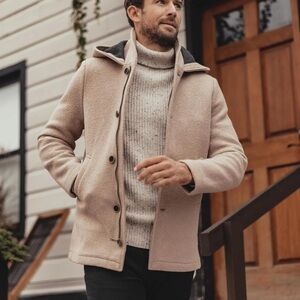 The Normal Brand Men's Beige Pea Coat